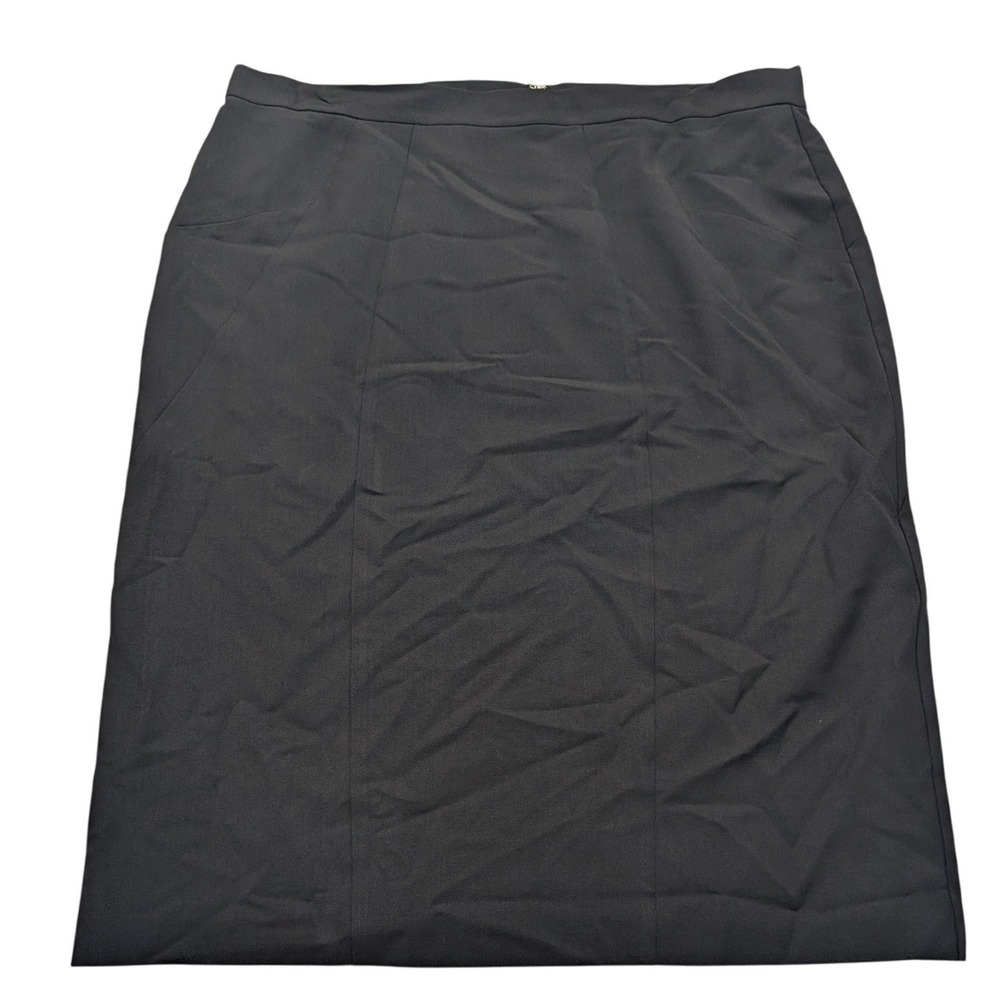 Worthington Woman Pencil Skirt Women 16W Black Lined Knee Length Professional